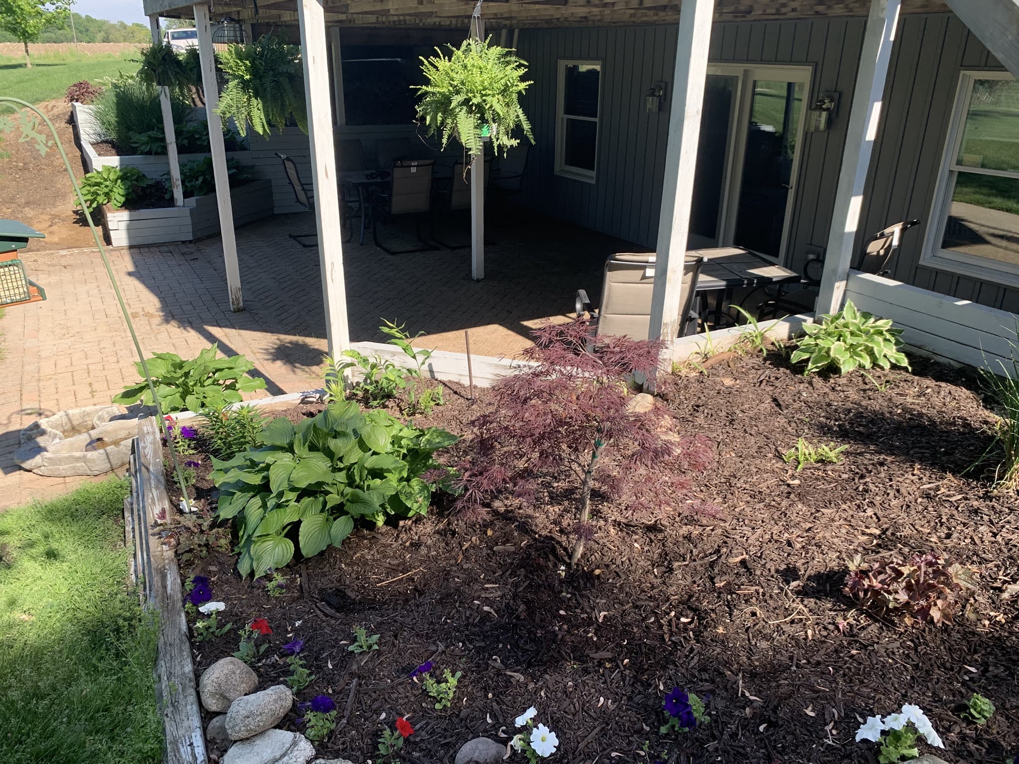 Patio and garden at Robin's Nest